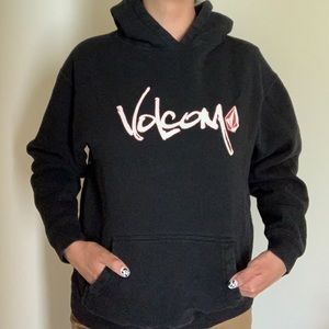 Y2K Volcom women’s unisex black graphic hoodie